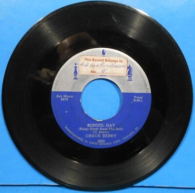CHUCK BERRY SCHOOL DAY ~ DEEP FEELING 7" 1957 ORIGINAL NICE CONDITION! VG!!A Foto 1 de 2