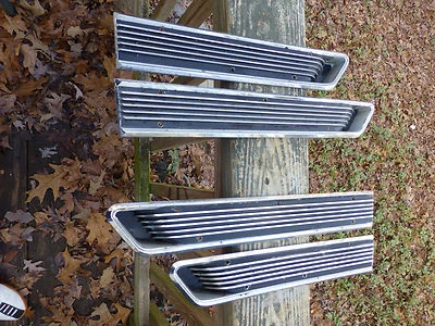 (1-2-3 or 4) 1966 Chrysler 300 fender vents trim molding 2579538  2579537 - Image 1 of 4