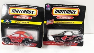 Matchbox Cars Firebird Formula & VW Concept 1998 Taco Bell Madness Series - Picture 1 of 7
