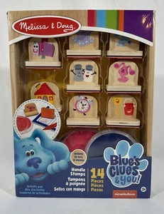Melissa & Doug Blue's Clues & You! Holzgriff Stempel Activity Pad 14 Stück Neu - Bild 1 von 3