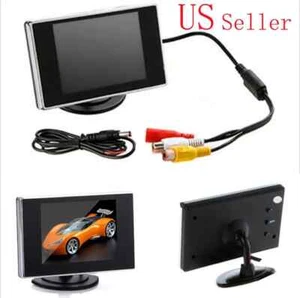 3.5" TFT HD LCD Color Screen Car Rearview Monitor Backup Reverse Camera DVD VCR - Picture 1 of 1