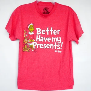 The Grinch Shirt Men "Better Have My Presents!" Grinch Dr. Suess Size Medium M - Picture 1 of 10