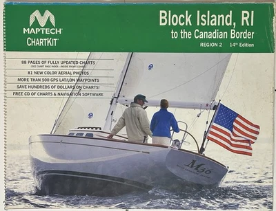 Magtech ChartKit 第 14 版 Block Island RI 到加拿大边境 22X17 英寸 — 第 1/4 张图片