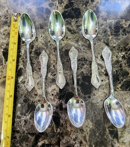 ๐SET OF 6 ANTIQUE c1895 HARTFORD SILVERPLATED DEMITASSE COFFEE SPOONS โ๏ธ ๐ฅ๐๐ - Picture 1 of 14