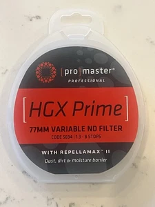 Promaster HGX Prime 77mm Variable ND Filter 1.3-8 Stops - Picture 1 of 3