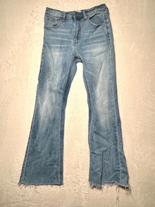 Forever 21 Premium Straight Jeans Women's 28 Blue Mid Rise Flare Button Fly - Picture 1 of 12