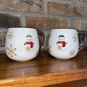 Harry y David Par (2) Muñeco de Nieve NAVIDAD TAZA DE TÉ CAFÉ DE GRAN TAMAÑO 2014 - Imagen 1 de 5