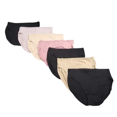 Conjunto de 7 bragas de algodón Pima para mujer Felina con ribete de encaje talla pequeña ropa interior Foto 1 de 4