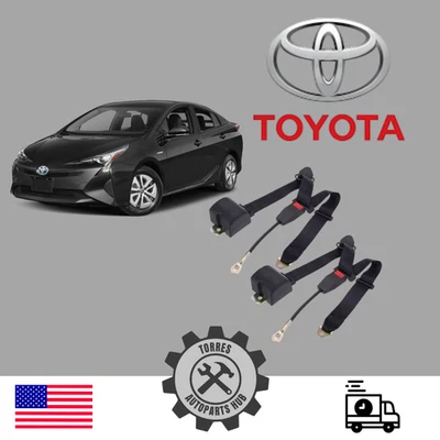 Cinturón de seguridad delantero negro apto para todos los Toyota Camry para auto 2 piezas Foto 1 de 4