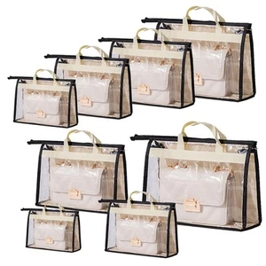 8 Pack Handbag Storage Organizer Dust Bags Transparent Hanging Purse Organize... - Picture 1 of 7