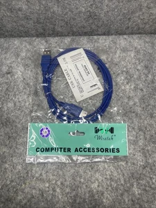 USB 2.0 Cable Extension Lead A Plug to Socket 2m In Blue - Picture 1 of 1