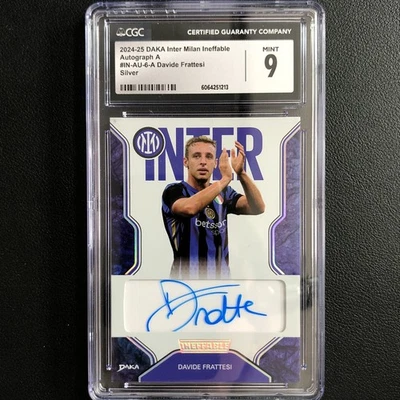 2024-25 Daka Inter Milan Ineffable Auto Davide Frattesi Silver 50/50 ≈1/1 CGC 9 - Image 1 of 2