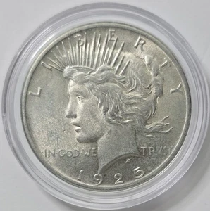 1925 P 90% Silber Peace Dollar in Kapsel - Bild 1 von 2