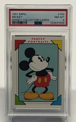 1991 Impel Disney Collector Cards #100 Mickey Mouse PSA 8 - Image 1 of 2