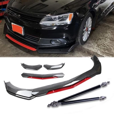 Front Bumper Lip Chin Splitter Spoiler Carbon Fiber For Volkswagen EOS Body Kits - Image 1 of 4