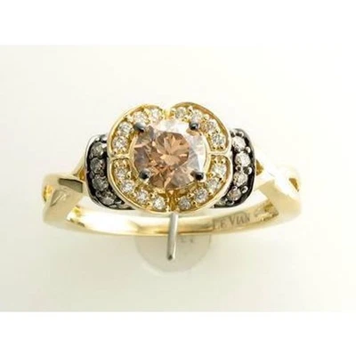 Кольцо Le Vian из желтого золота 14 карат с шоколадным бриллиантом 0,98 карата размер 7 - Изображение 1 из 4