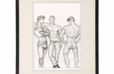 Tom de Finlandia retrato muscular homoerótico dibujo masculino Touko Laaksonen gay desnudo Foto 1 de 4