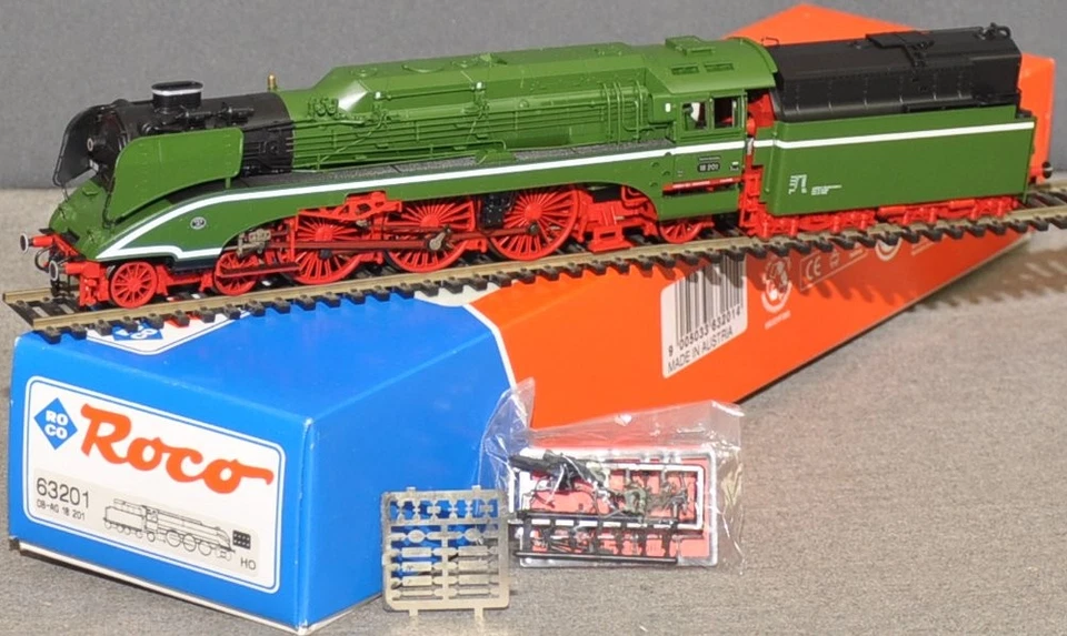 Roco 63201 Dampflok  BR 18 201  DRG  grün  mit DSS  DC  fabrikneu  OVP  H0 - Bild 1 von 1