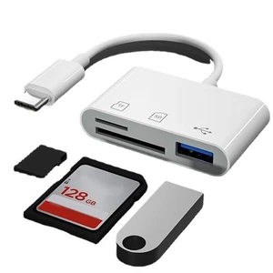 Transfer USB Type-C Card Reader Micro USB OTG Adapter For Samsung Huawei Xiaomi - Photo 1 sur 16