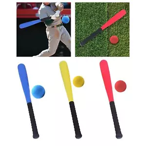 Kids Foam Baseball Bat And Ball T Ball Set 21 Inch Gift for Children Softball - Picture 1 of 21