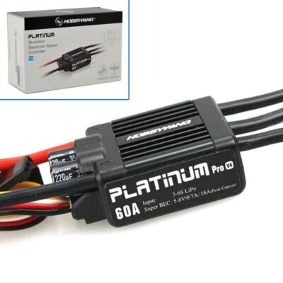 HOBBYWING Platinum 60A V4 RC Model Brushless Motor ESC Speed Controller - Image 1 of 4