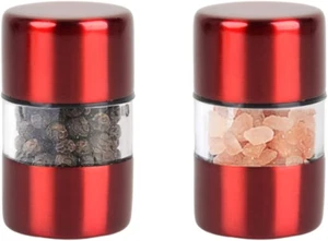 Mini Molinillo de Sal y Pimienta Rojo Premium Acero Inoxidable Gran Regalo para Navidad - Imagen 1 de 12