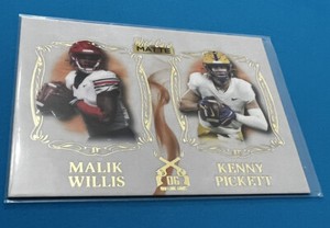 2022 Wild Card Matte Kenny Pickett/Malik Willis Dueling Guns White Parallel
