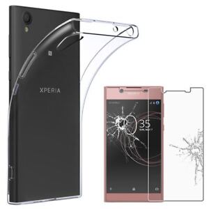 Pour Sony Xperia L3 Coque en Gel Silicone Transparent + 1 verre trempé