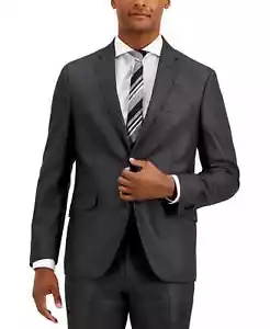 Kenneth Cole Reaction Gunmetal Techni-Cole Slim Fit Chaqueta de traje separada para hombres - Imagen 1 de 5