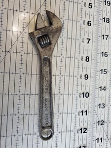 Vintage Plomb 706 Adjustable Wrench Early Utica Inverted Arc Variant 706 Plvmb - Picture 1 of 9