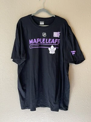 Men's 3XL NWOT Toronto Maple Leafs Fanatics Black Hockey Fights Cancer T-Shirt - Image 1 of 4