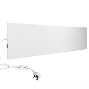 350W Infrared Heating Panel Indoor Radiant Wall Mount Heater with Switch - White - Picture 1 of 5