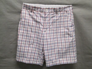 Pantalones Cortos Greg Norman for Tasso Elba Hombres 36 Blanco Cuadros Golf Colección Informal - Imagen 1 de 8