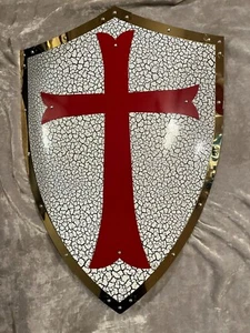 York Rites Knights Templar Shield Red Cross Medieval Hang Wall Chain Masonic NEW - Picture 1 of 3
