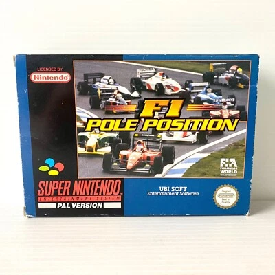 F1 Pole Position + Box, Insert, Manual - SNES - Tested & Working - Free Postage - Image 1 of 4