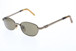 90s VTG Gianni Versace H2100 Sunglasses Bronze Oval Small Medusa - Picture 1 of 12