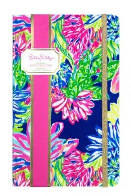 Lilly Pulitzer Journal Lined Sheets w/gold-tone elastic closure Traveler's Palm - Image 1 of 2