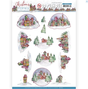 Find It 3D Diecut Decoupage A4 Pushout Kit - Christmas Miracle - House Village - Picture 1 of 1