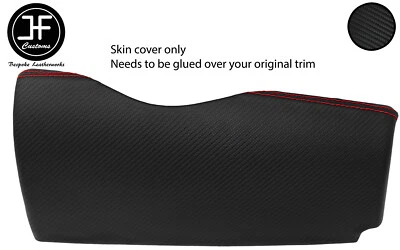 RED STITCH DRIVER LOWER DASH TRIM CARBON VINYL COVER FOR SMART ROADSTER 452 - Image 1 of 2
