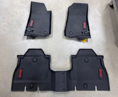 2018-2026 Jeep Wrangler JLU 4-DOOR  Molded All Weather Slush Floor Mats. Gas Eng - Image 1 of 4
