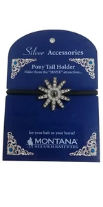 Montana Silversmiths Pony Tail Holder Spur Rowel Style-PT60298CZS - Picture 1 of 3
