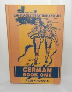 Vintage German Book One by Schuyler Allen & Davis Hardcover 1938 Language Study - Picture 1 of 11