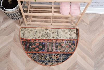 2.5x2.5 ft Small Rugs, Oushak Rug, Turkish Rugs, Oriental Rug, Vintage Rug - Image 1 of 4