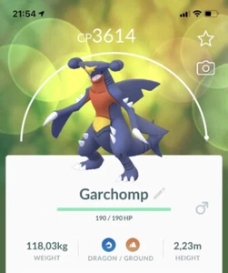 Garchomp Pokemon Gen4 GO Lv30+ Pokémon Not Shiny Master League PVP Sinnoh - Picture 1 of 1