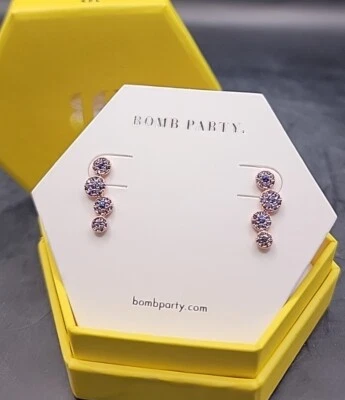 Zafiro claro Bomb Party “Shimmer And Chic”. Chapado en oro rosa. RBP3466 Foto 1 de 3