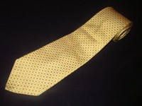 New Jos A Bank Tie Yellow Gold Square Check Woven Italian Silk Jacquard Necktie 