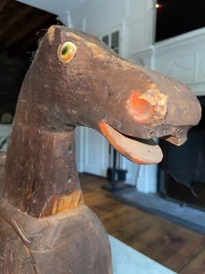 Antique Primitive American Folk Art Horse Glider 1840's to 1860's - Picture 1 of 21