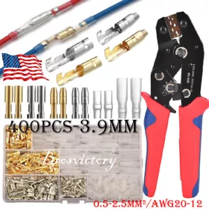400x Bullet Connector Insulated Waterproof Crimp Terminal SN-48B Crimp Plier Set - Picture 1 of 20