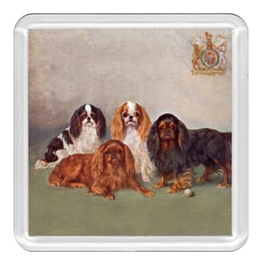 King Charles Spaniel Dogs Dog Acrylic Coaster Novelty Drink Cup Mat Great Gift - Picture 1 of 1