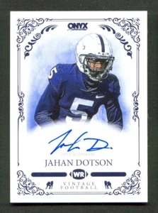 2022 Ónix De Colección AUTOMÁTICO Tinta Azul JAHAN DOTSON Rc Penn State Commanders Casi Nuevo-Nuevo Como Nuevo Nuevo Nuevo Nuevo Nuevo Nuevo Nuevo Como Nuevo Nuevo Nuevo Nuevo Nuevo Nuevo Nuevo Nuevo Nuevo - Imagen 1 de 2